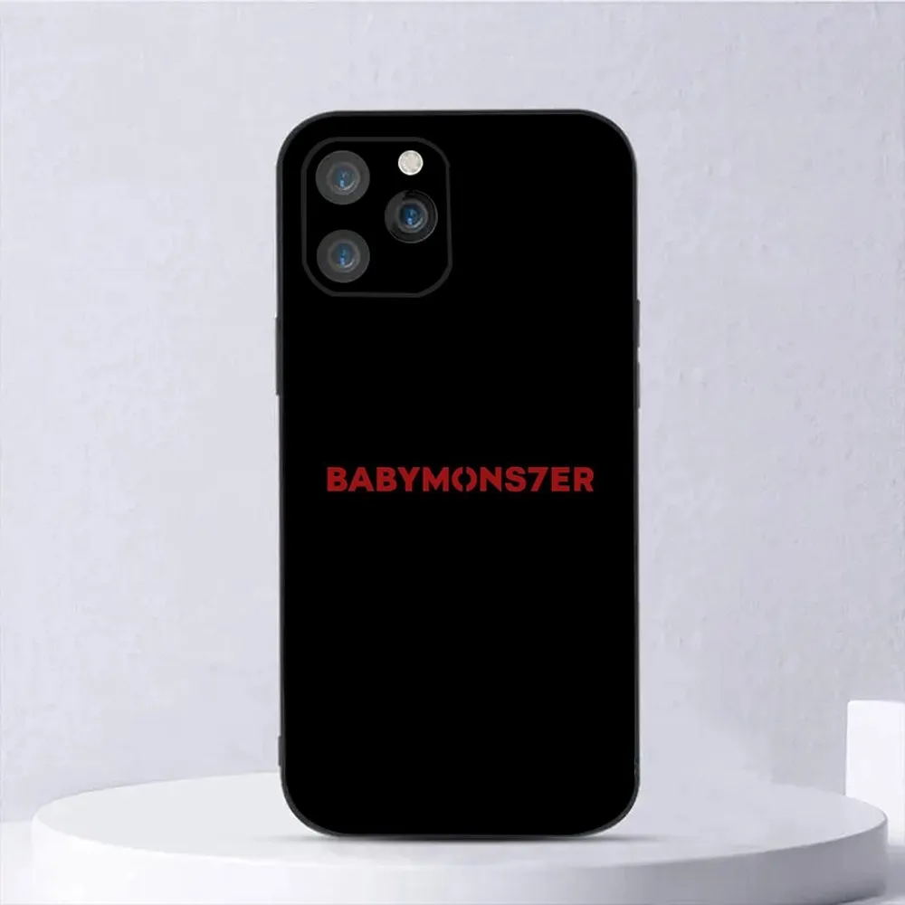Kpop-Inspired M-Monster Soft Silicone Black Phone Case