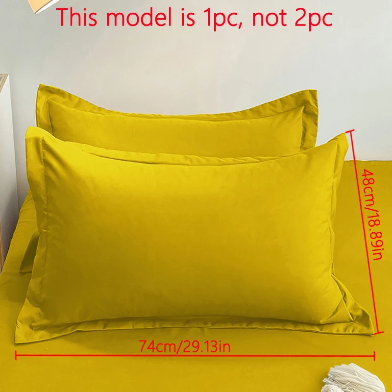 thumbnail image 1 of Funda de almohada de Color liso mate, funda de almohada suave con sellado de sobre para dormitorio, ropa de cama, 1 unidad, 1 of 5