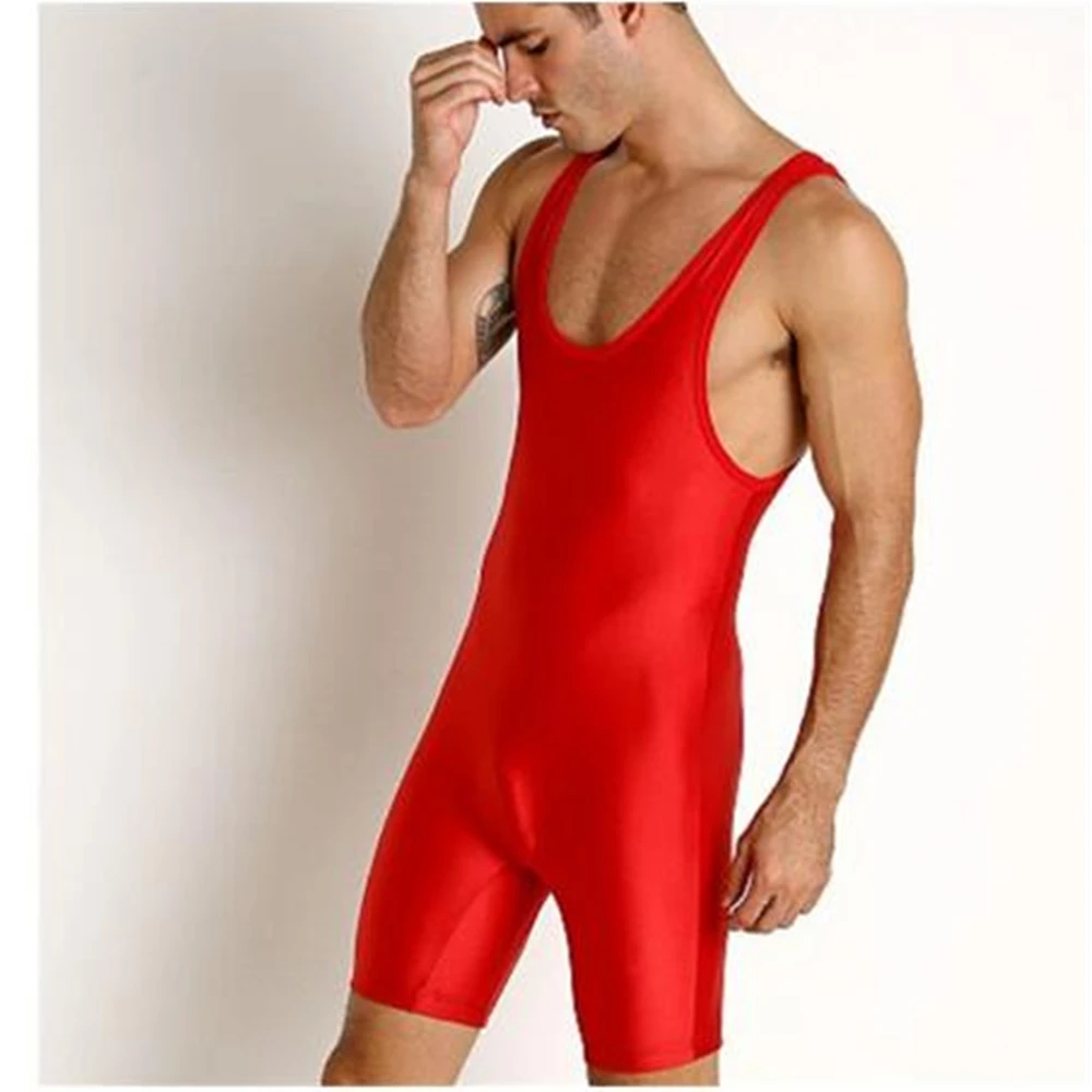 

Men Wrestling Singlets Skinsuit Bodysuit Swimwear Gym Tights Sport Fitness Clothing Run Speedsuit Powerlift Suspenders Suit