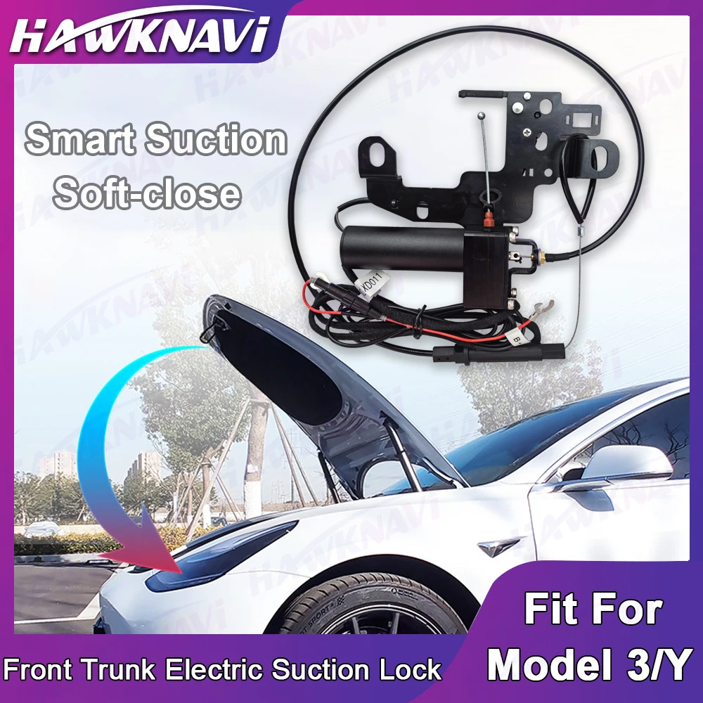 

Hawknavi передний багажник Электрический замок мягкий закрытый для Tesla модель 3 Y автоматические адсорбционные аксессуары Smart Frunk автозакрытие
