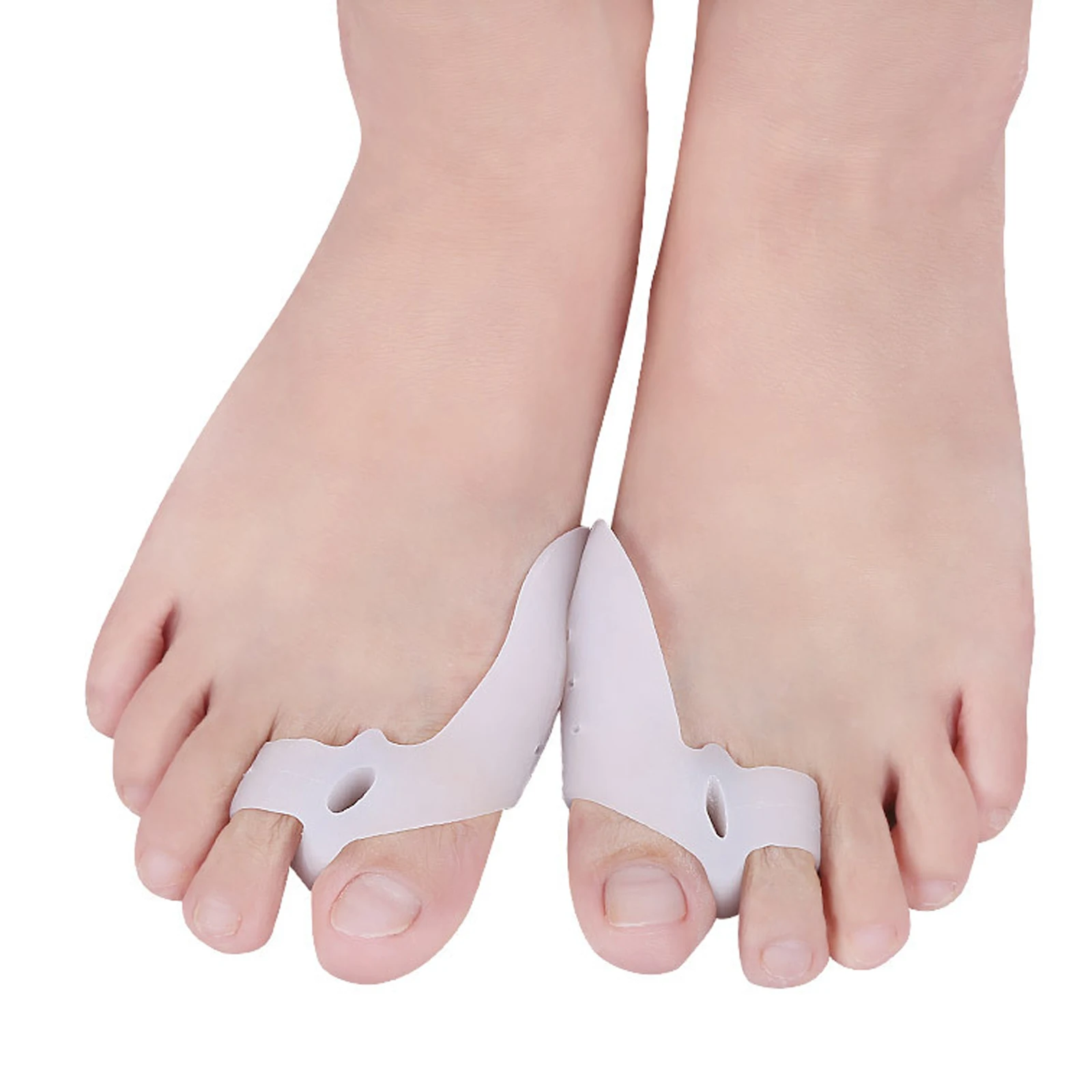 Toe Straightener Toe Separator Bunion Adjuster Feet Pads Relief Foot Pain Big Toe Thumb Valgus Protector Silicone Gel Foot Fingers Toe Separators Toe Spreader Toe Corrector Finger Toe Separator Toe Protectors