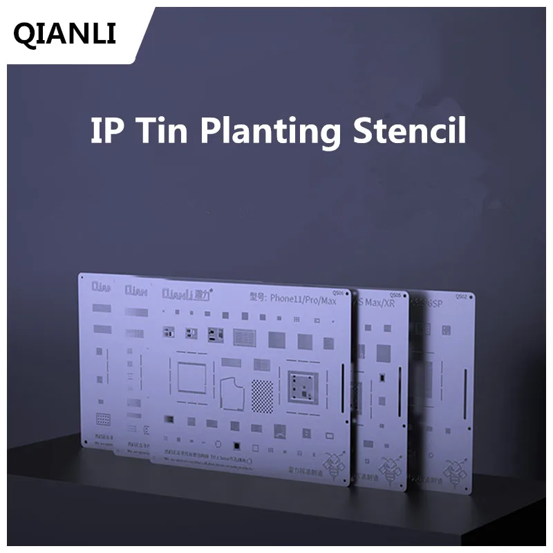 

QIANLI Bumblebee Planting Tin Steel Mesh for Phone 6 to 14 Series CPU1-CPU2 A8-A14 Hard Disk Face ID Earpods Repair Stencil