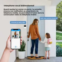 Sonnette vidéo WIFI, caméra sans fil, Vision nocturne IR, sécurité domestique intelligente, sonnette de porte HD, interphone bidirectionnel, changement vocal pour la maison 3