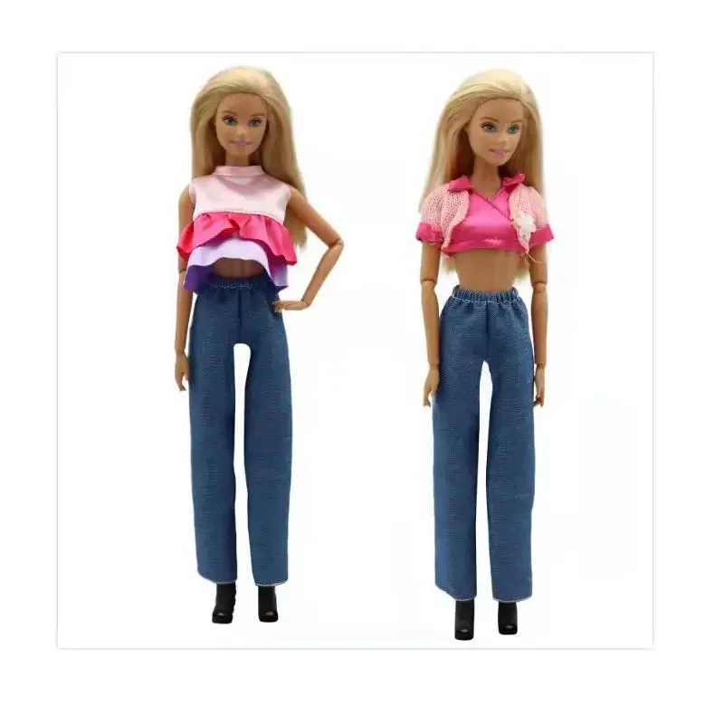 

Charming Pink Crop Tops 1/6 BJD Doll Clothes For Barbie Clothes Outfits Short Shirt 11.5" Dolls Accessories Kids Playhouse Toys