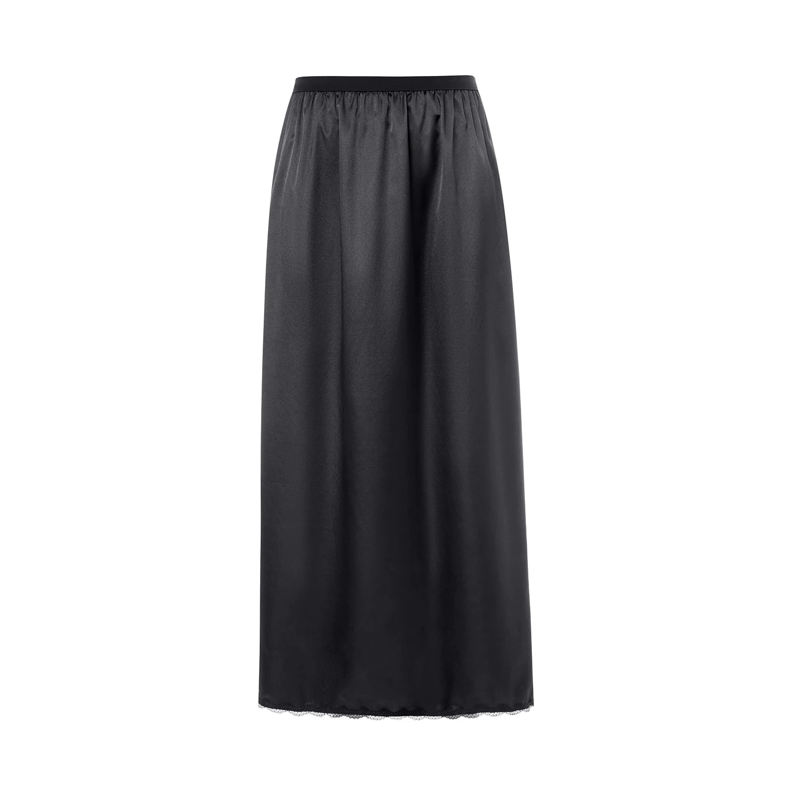 Maxi Jupe Noire Midi En Tulle à Pois De Style Pin-up Avec Doublure, Jupe Froncée à Taille élastique Chic Pour Le Bureau, Jupe En Tulle Superposé De Longueur Personnalisée. - France