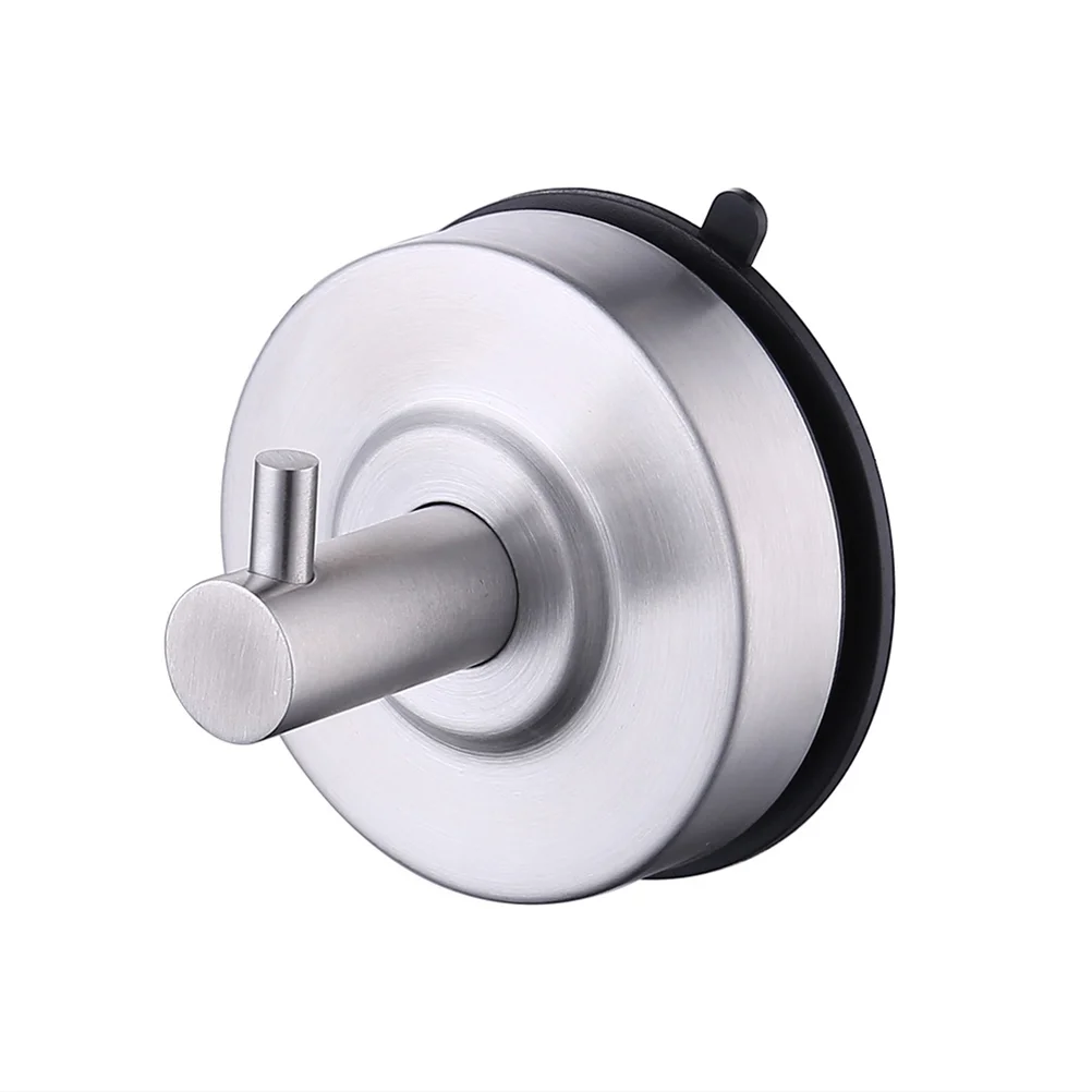 

Stainless Steel Removable Wall-mounted Suction Hooks Vacuum Suction Cup Brushed Shower Hook Wall Hanger for Kitchen Bathroom