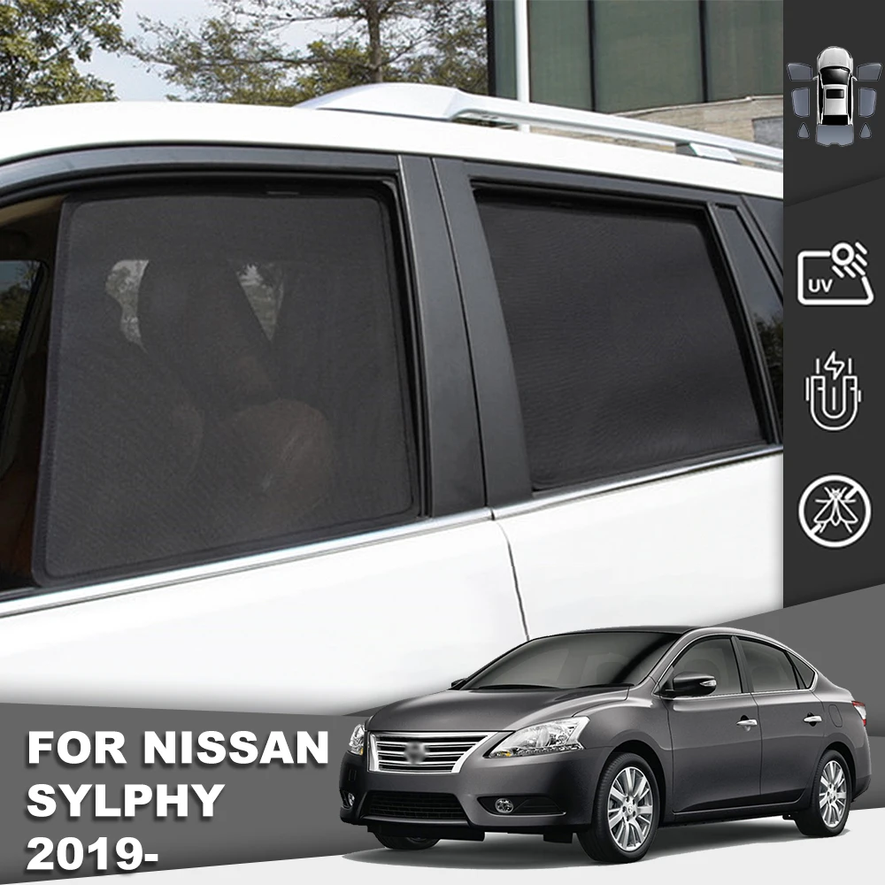 

For Nissan SYLPHY B18 Sentra 2020 2021 2022 Magnetic Car Sunshade Front Windshield Mesh Frame Curtain Baby Side Window Sun Shade
