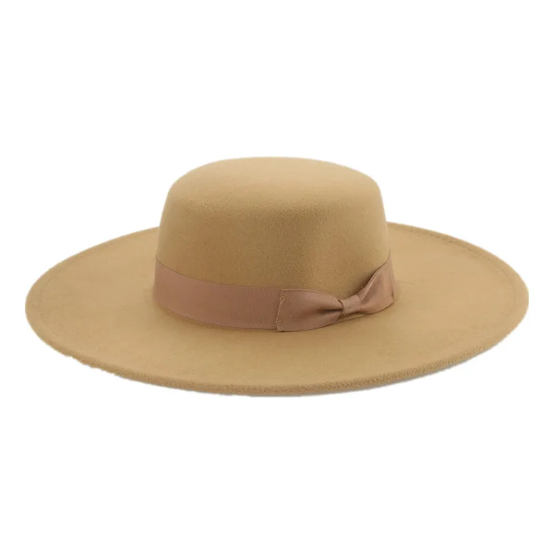 goorin bros fedora Fedora Hat Hats for Women Big Brim 9.5cm Band Western Cowboy Panama Solid Belt Luxury Men Hat Fedoras Felted Chapeau Femme шапка felt fedora hat