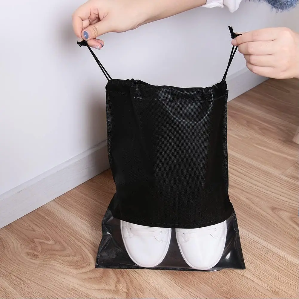 5/10PCS Women Men Shoes Bag Non-Woven Fabric Travel Drawstring Shoes Cloth Bags Pouch Case Organizer Travel Accessories 4