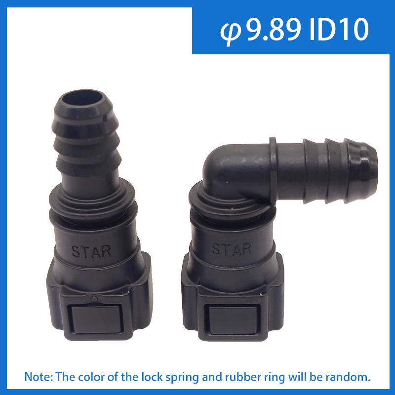 2pcs x 9.89 ID10 Straight Elbow Female Auto Car Fuel Line Hose Quick Release Connector Carburetor Part