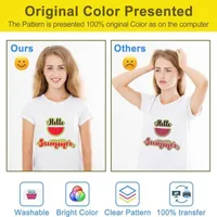 HTVRONT 30PCS A4 DTF Transfer Film PET Heat Transfer Paper PreTreat Sheets for DYI Direct on T-Shirts Bags Textile 4