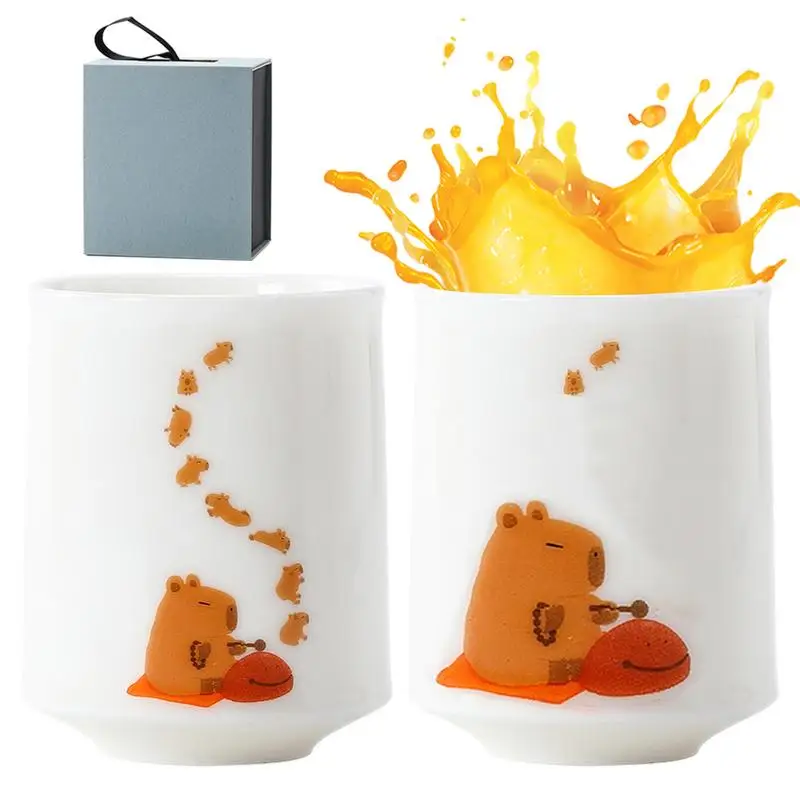 

Ceramic Tea Cup With Hand Painted Capybara Pattern Reduces Spills Coffee Mug Kitchen Accessories For Tea Coffee Lovers