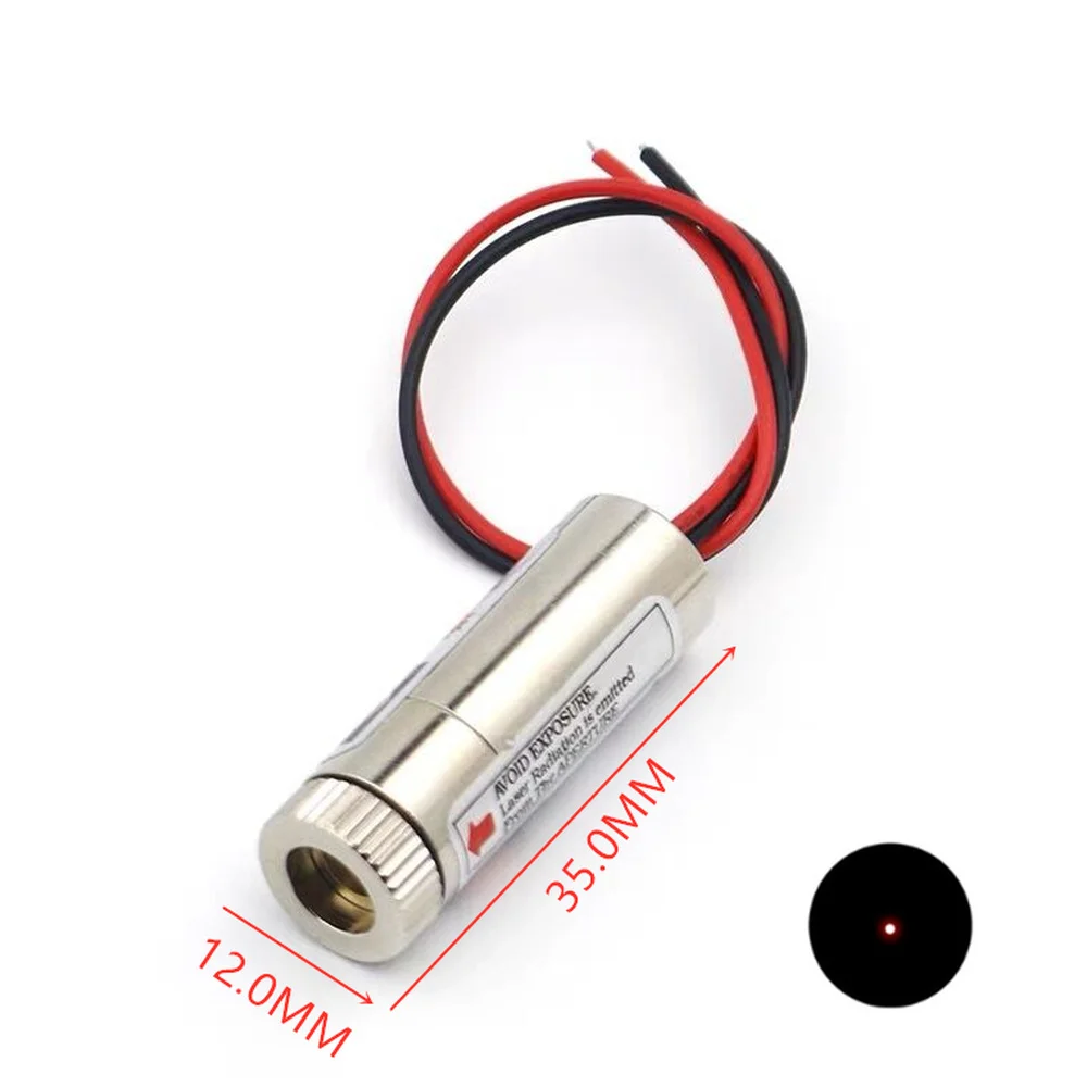 650nm 5mW 레드 포인트/라인/크로스 레이저 모듈 - 유리 렌즈 초점 조절 가능 헤드, 초점 조절 가능 산업용 레이저 다이오드 헤드