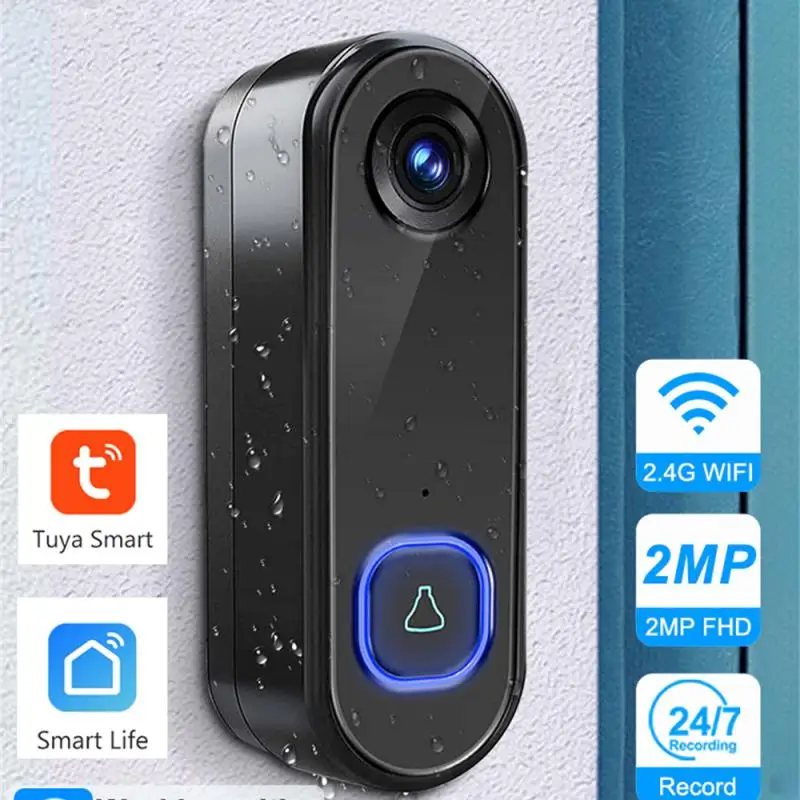 

Video Doorbell WiFi Wireless Outdoor Door Bell Camera AC DC Power 1080P Video Door Phone Waterproof IP65 Alexa Google Home