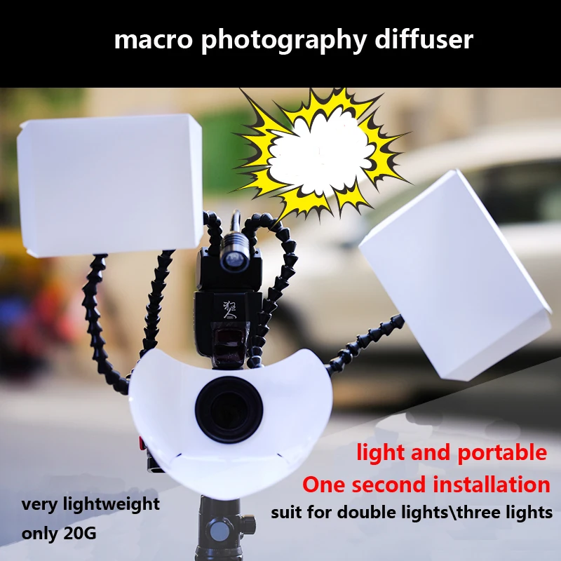 DIY Macro photography diffusers teeth mouth dentist double three