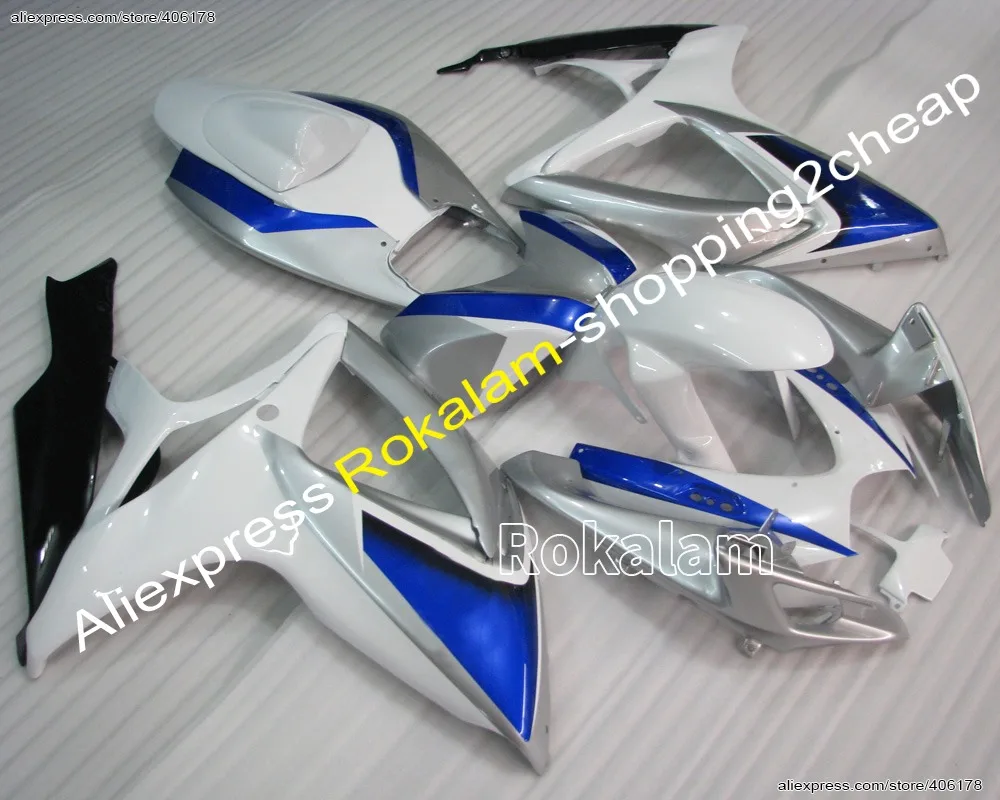 Injection Mold For Suzuki 2006 2007 Gsxr 600 750 K6 Gsxr600 Gsxr750 06 07 White Oem Fairing Kit