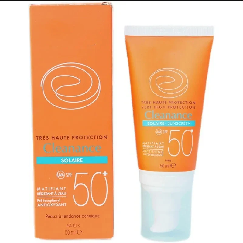 

50ml Solaire Sunscreen SPF50+PA++ Face or Body Cleanance for Oil Acne Skin Refreshing Double Care Oil Control 1PCS