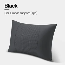 Premium Adjustable Car Headrest Neck Support Pillow - Top - Quality Interior Accessory (Lumbar pillow - Black)