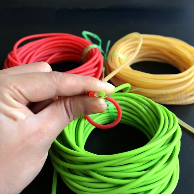 3mm x 10meters slingshot sports solid rubber band fishing rubber band  tension rope elastic rope wear resistant latex tube