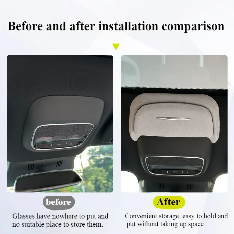 For XPENG G6 Sunglasses Holder Sunroof Storage Foldable Organizer Upgraded Anti-Slip Car Interior Accessories