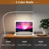 10W LED Desk Lamp with Clamp Dimmable Clip On Reading Light 10 Brightness Level 3 Lighting Modes Flexible Study Table Lamp USB 4