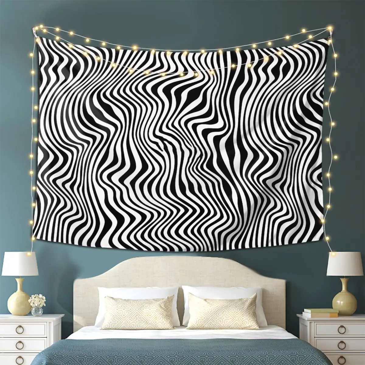 

Wavy Stripes Aesthetic Home Decoration Tapestry Funny Wall Hanging Tapestries on the Wall for Living Room Bedroom Dorm Room