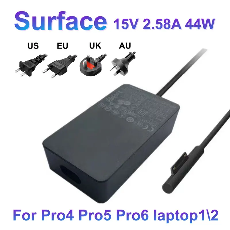 Power Adapter 15V 2.58A 44W Microsoft NEW Surface Pro5 Pro6 Laptop12 1796 1769 1800 Charger 5V 1A