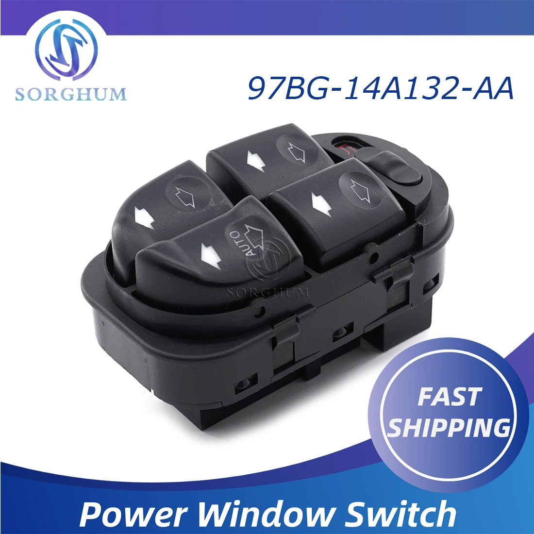 

Sorghum 97BG14A132AA 97BG-14A132-AA Car Master Electric Power Window Control Switch Button For Ford Mondeo MK2 1996-2000 10 Pins