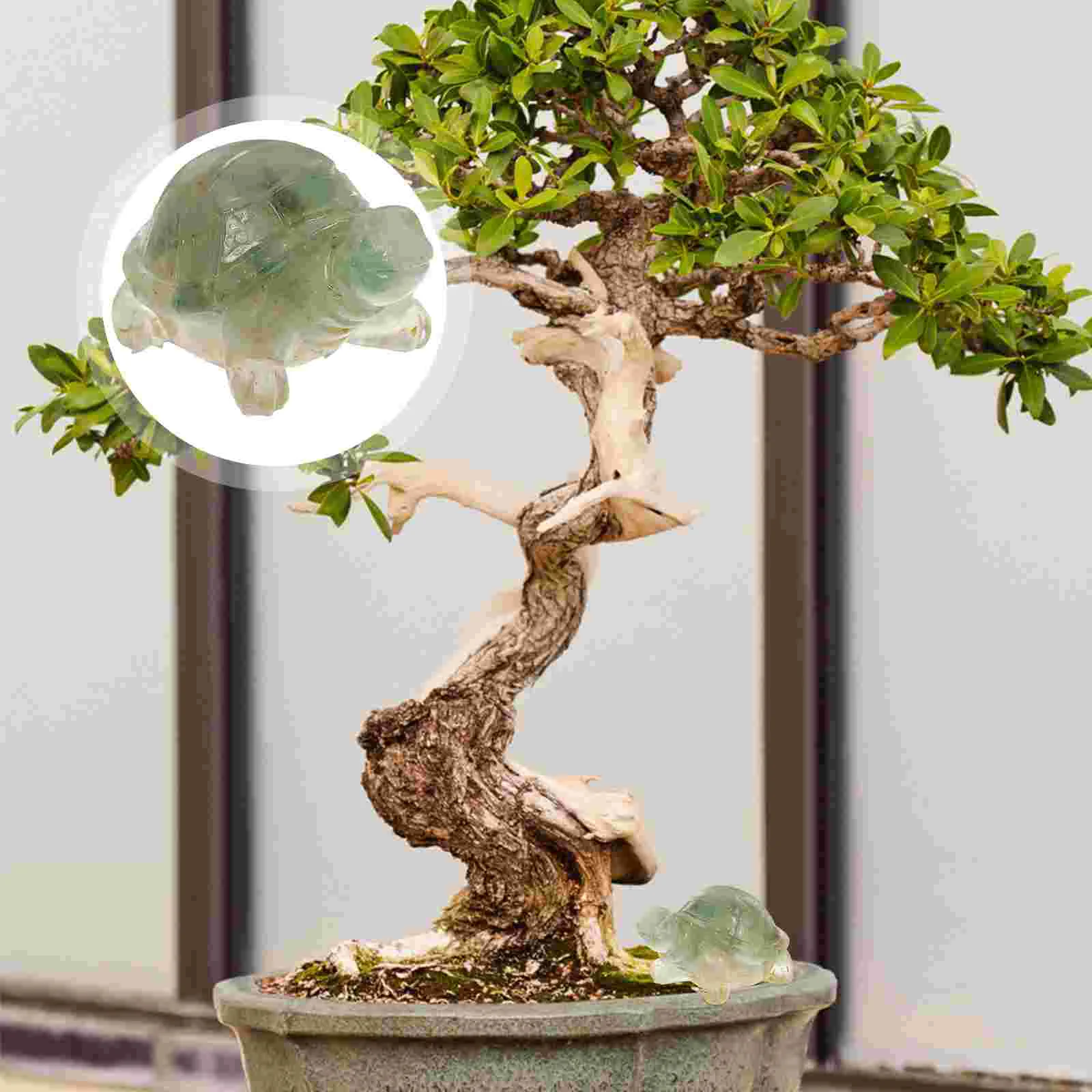 

Turtle Ornament Crystal Figure Desk Figurine Animal Decor Decoration Office Statue