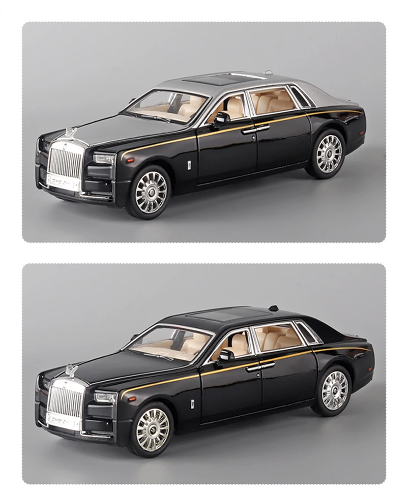 1:24 Scale Rolls Royce Diecast Model Car Lights Sounds