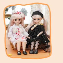 

New 30cm Doll 21 Movable Joints BJD 12 Inch Makeup Princess Dress Up Dolls 3DEyes Dolls with Fashion Clothes for Girls Toy