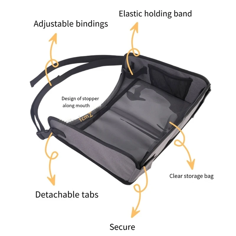 Children Car Tray with Storage Pocket Foldable Drawing Tray Multifunction