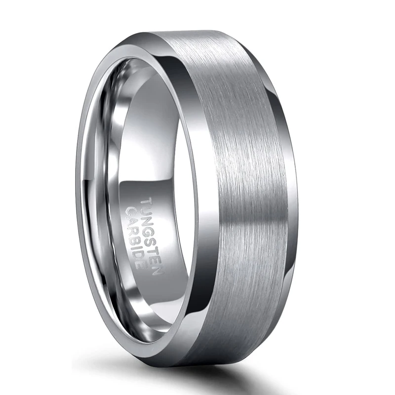 Tigrade 4/6/8 مللي متر كربيد التنغستن خاتم الخطوبة...