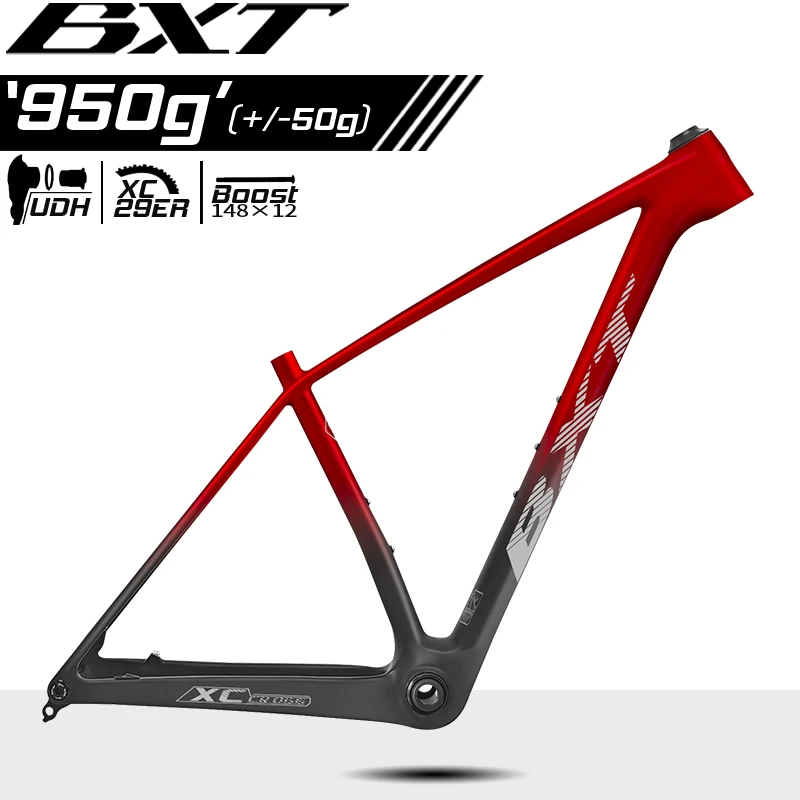 BXT T000 Carbon MTB Frame 29er Mountain Bike Hardtail Frames BOOST 148*12mm Thru Axle 29er*2.4 MTB Bicycle Frame