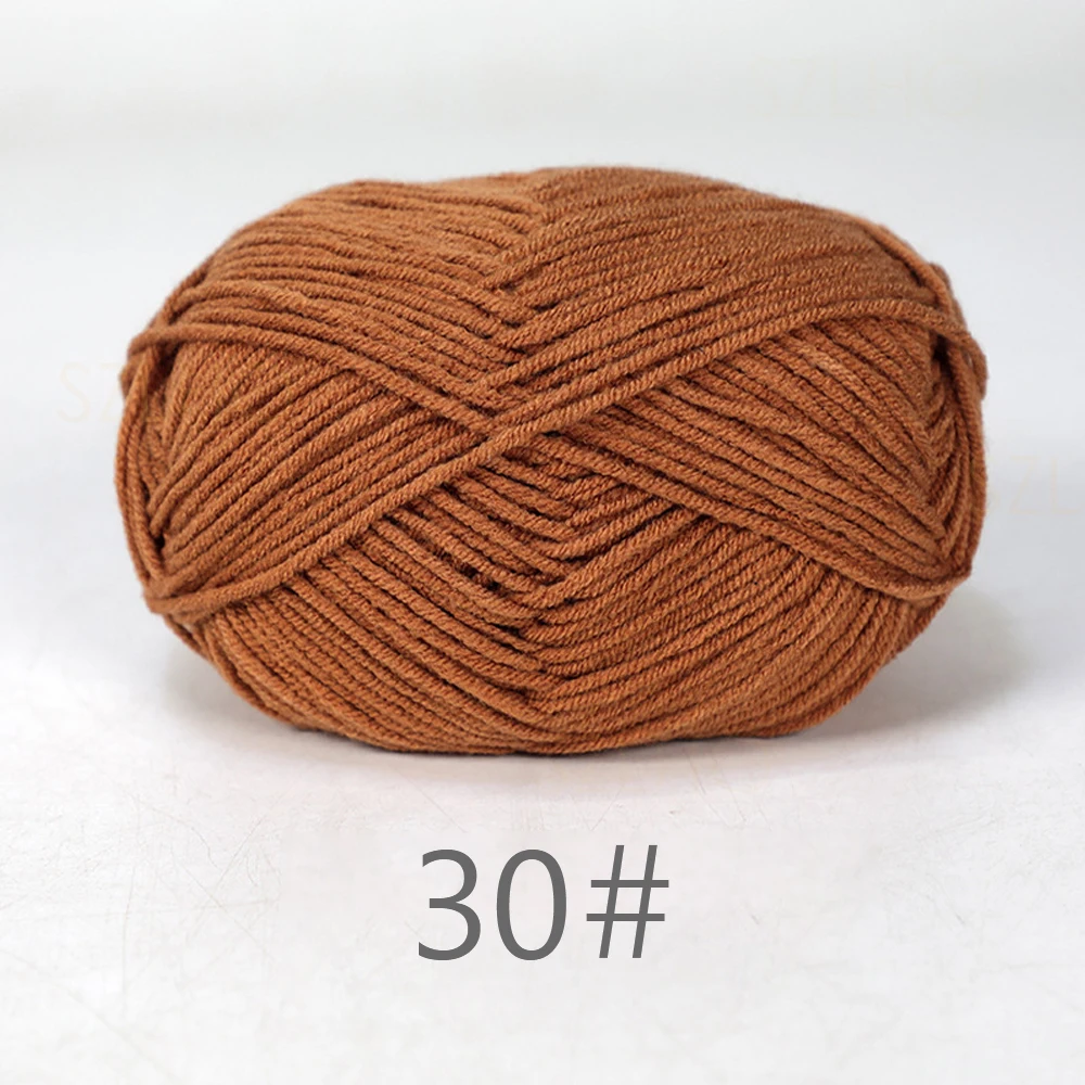 Luxurious Soft Milk Cotton Yarn Pack for Knitting and Crochet Projects - 5PCS, Total 250g