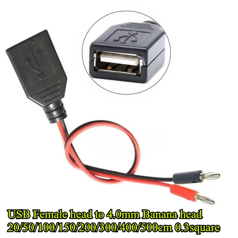 USB to Banana Plug Test Lead Charging Cable with Conductive Wire