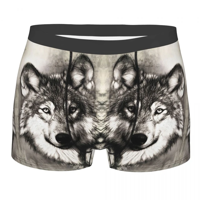 Grey Wolf Animal Mouth Meme Underpants Breathbale Panties Male Underwear  Print Shorts Boxer Briefs - AliExpress