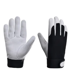 Premium Work Gloves - Durable Cowhide Leather, Wear-Resistant for Safety and Versatility (GRAY)