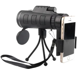 40x60 Zoom Monocular Mobile Phone HD Telescope Telephoto Camera Lens with Quick Smartphone Holder and Tripod for Bird Watching