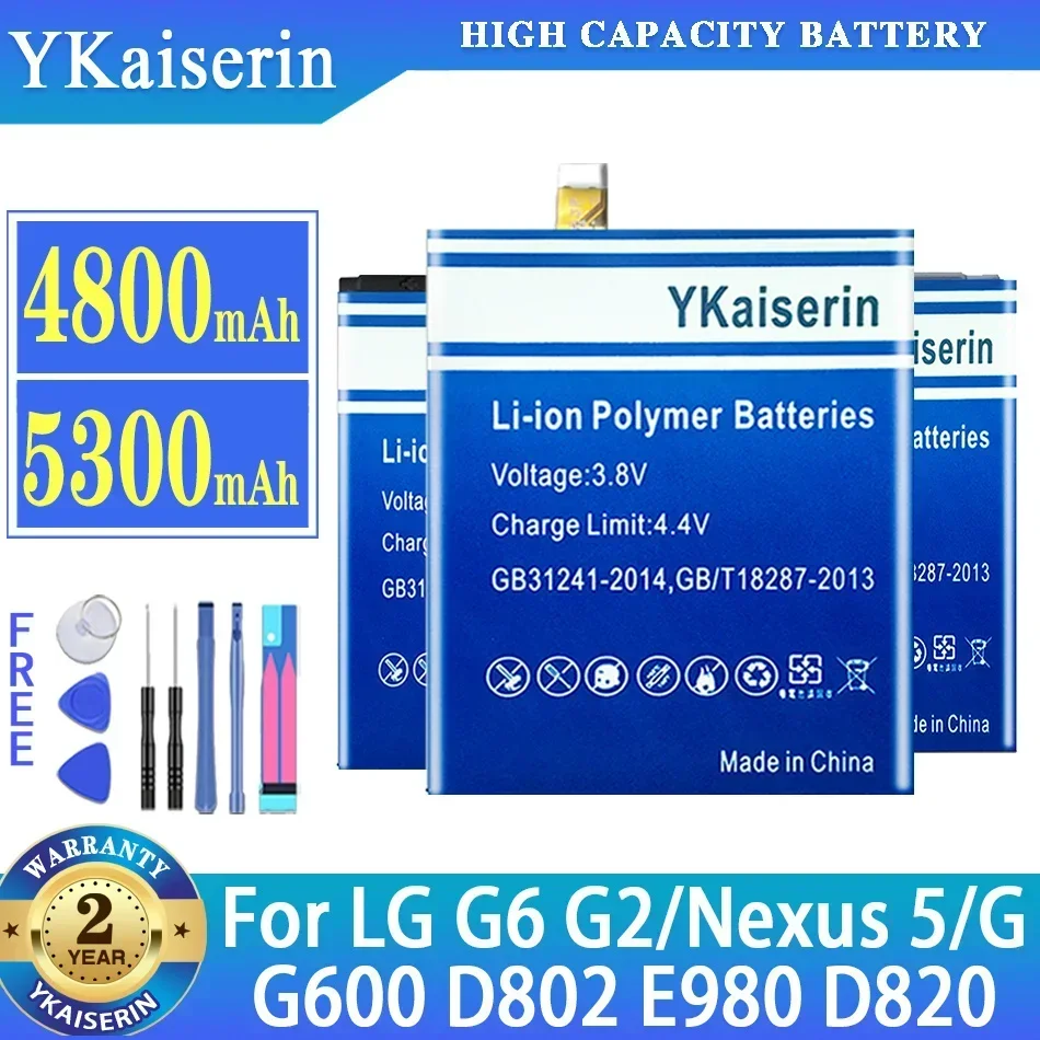 Batteria Ykaiserin Per Lg G2 G6 Per Google Per Nexus 5/G D802 D800 D803 D950 D955 D958 D959 D820 G600 H870 Grandi Batterie
