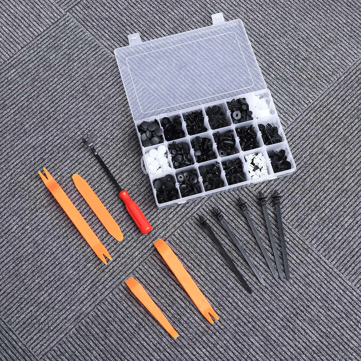 

435PCS Car Body Trim Clips Retainer Bumper Rivets Screws Car Push Type Bumper Fastener Rivet Clips Panel Push Fastener Kit