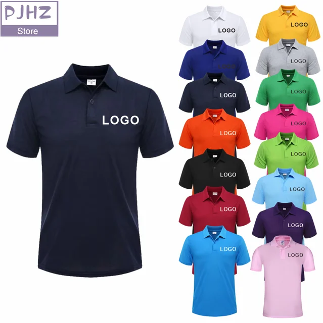 Polo de travail respirant personnalisé, logo personnalisé, chemise décontractée, broderie imprimée, pas cher, groupe de société personnelle, été 1