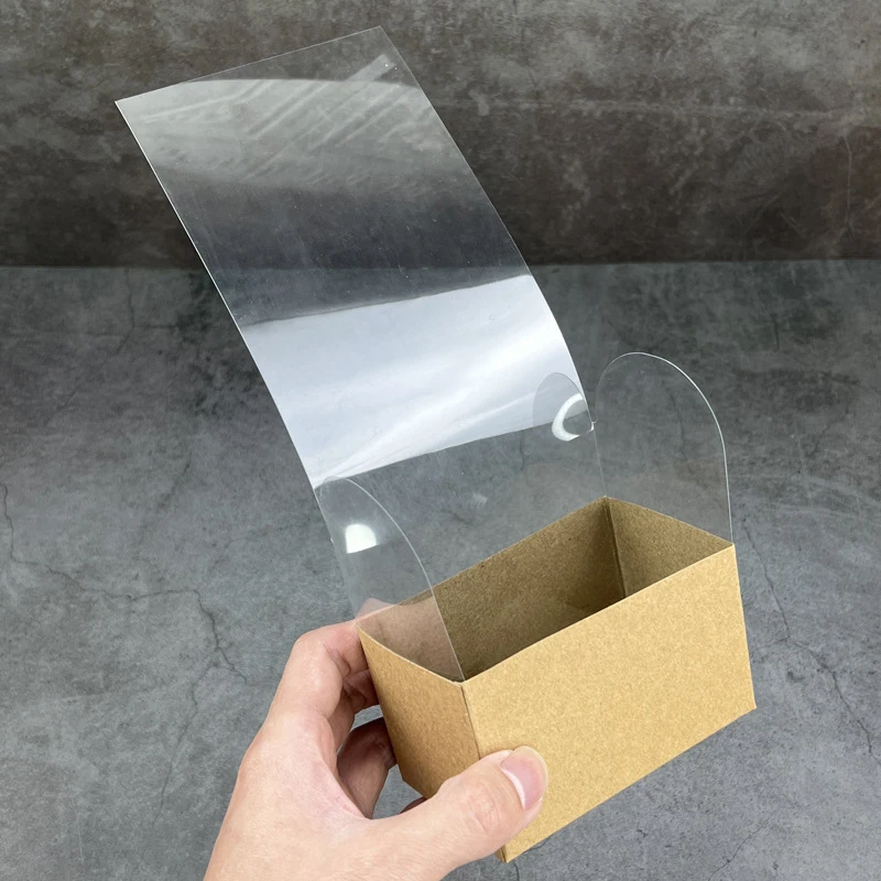 50pcs Kraft Paper Sandwich and Burger Takeout Boxes, Disposable Toast, Donut, Bread, Ha... - SKU KPSB0850 - UGI Packaging