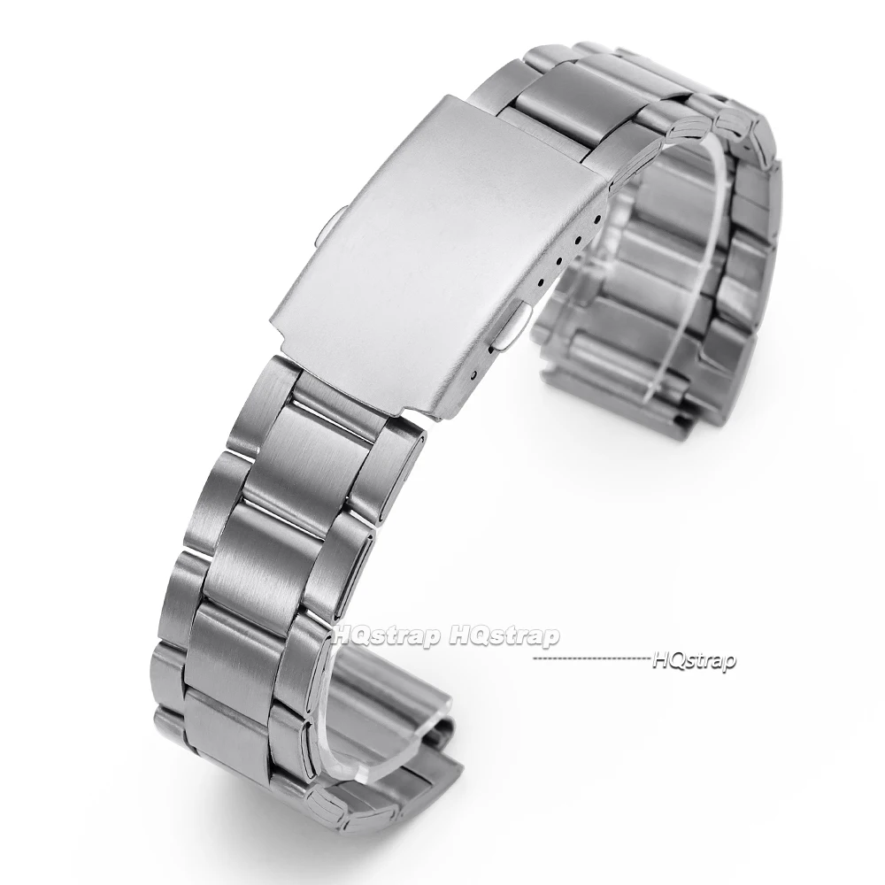 Slim 18mm Stainless Steel Metal Watchband Bracelet