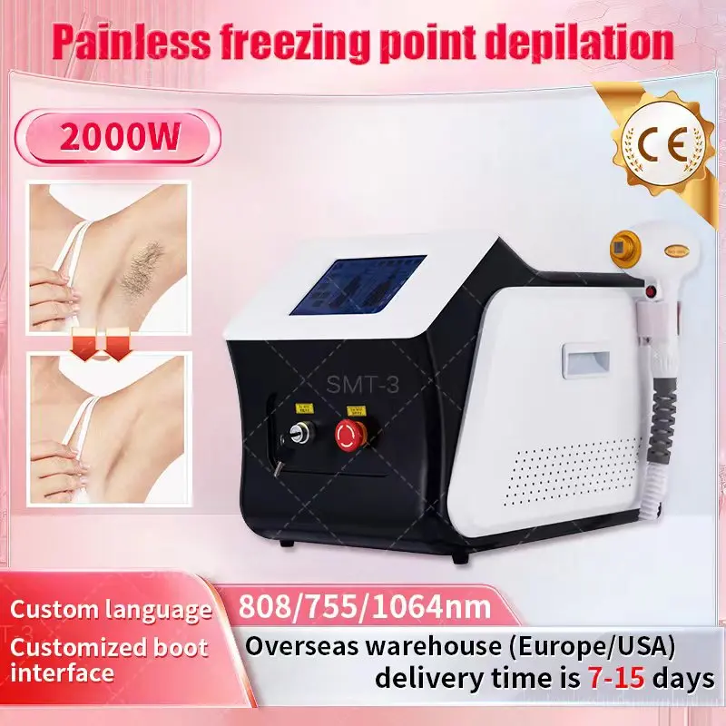 

2022Platinum Hair Removal three laser wavelength device Diode Machine Violet 755 808nm 1064 Skin Rejuvenation Depiladora machine