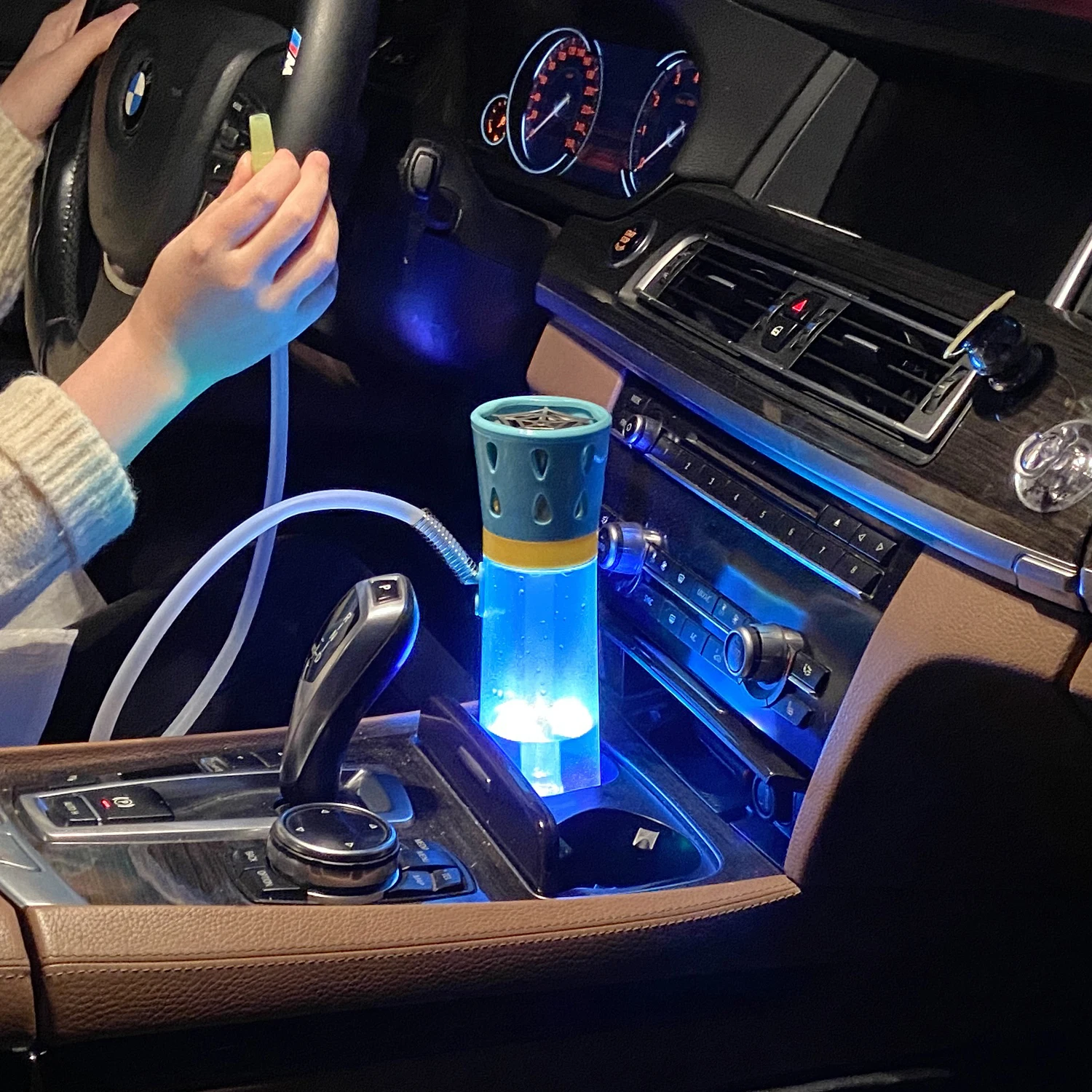 Hookah Set Mini Hookah Cup for Car Hookah Cup Travel Set Portable Travel Mini Shisha Set with LED Chicha Complet Light hookah set