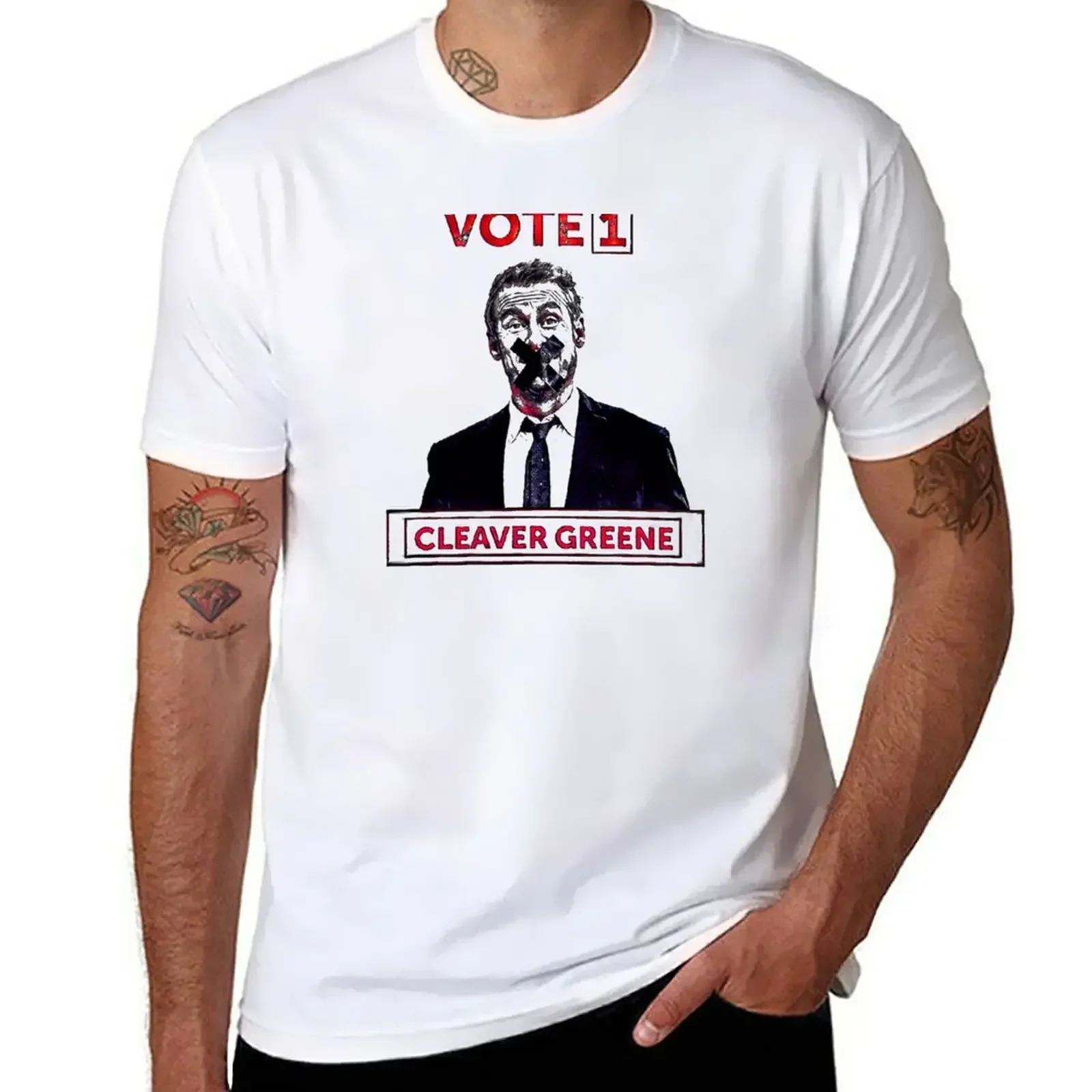 

Vote 1 Cleaver Greene T-Shirt tees sports fans funny t shirts for men