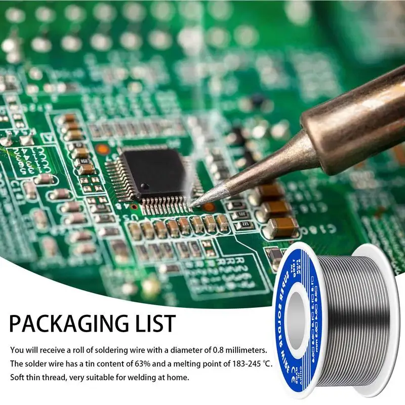 Soldering wire Electronic Soldering Wire Rosin Core Tin Multipurpose Welding Flux Iron Wire Reel for Repair