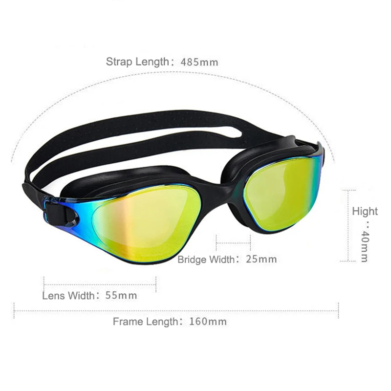 Swimming Goggles Adults Polarized Swim Glasses for Men Women Professional Pool Eyewear UV Protection Anti-fog Clear Wide Vision 6