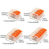 20/90pcs Box Electrical Lever Wire Connectors 2 Port 3 Port 5 Port Electric Cable Clamp Mini Quick Wire Terminal Connector - Image 2